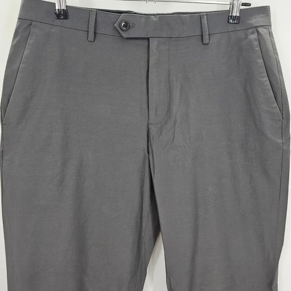J. Crew Men size 32/32 770 Bowery Straight Tech Dress Chino Pants Gray AW006 NEW